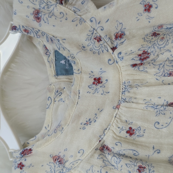 BABY GAP | Infant Red, White, & Blue Floral Sleeveless Fully Lined Dress - Picture 5 of 12